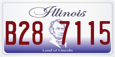 IL license plate B287115