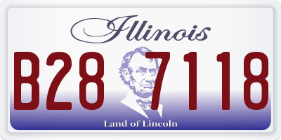 IL license plate B287118