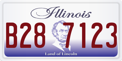 IL license plate B287123