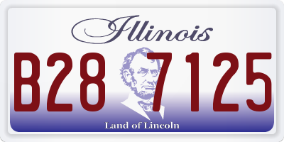 IL license plate B287125