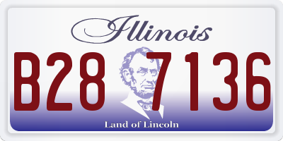 IL license plate B287136