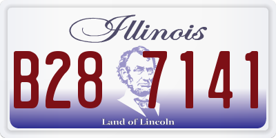 IL license plate B287141