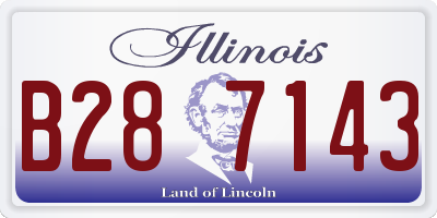 IL license plate B287143