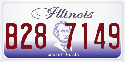 IL license plate B287149