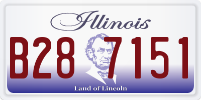 IL license plate B287151