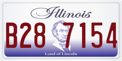 IL license plate B287154