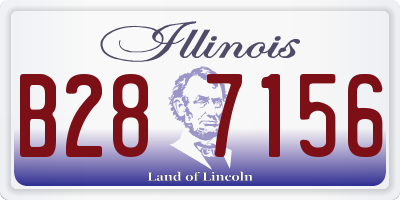IL license plate B287156