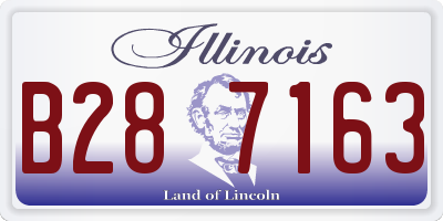 IL license plate B287163