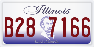 IL license plate B287166