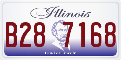 IL license plate B287168