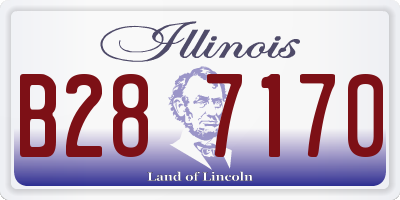 IL license plate B287170