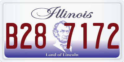IL license plate B287172
