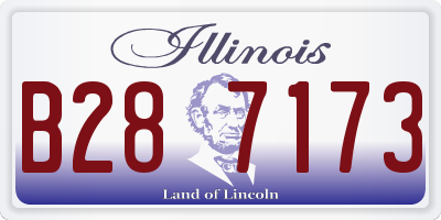 IL license plate B287173