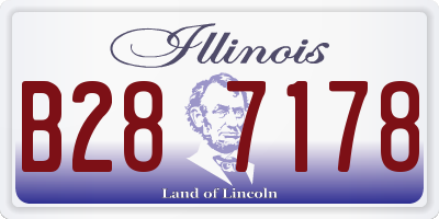 IL license plate B287178