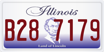 IL license plate B287179