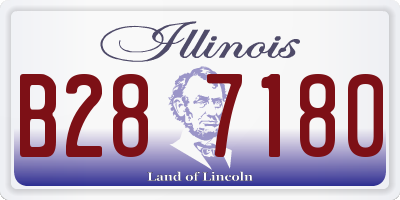 IL license plate B287180