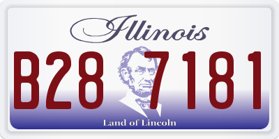 IL license plate B287181