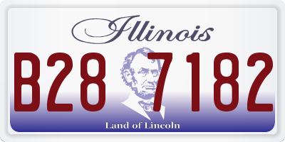 IL license plate B287182