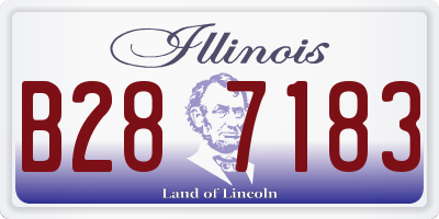 IL license plate B287183
