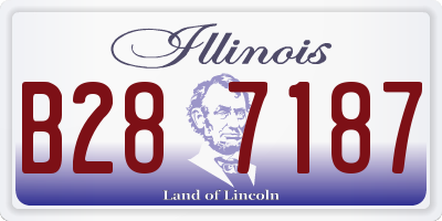 IL license plate B287187