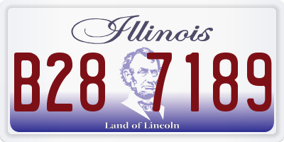 IL license plate B287189