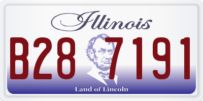 IL license plate B287191