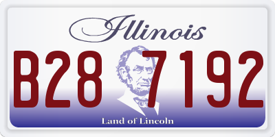IL license plate B287192