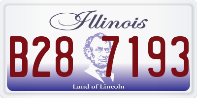 IL license plate B287193