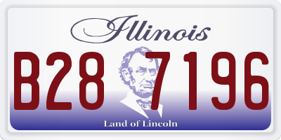 IL license plate B287196