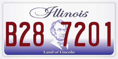 IL license plate B287201