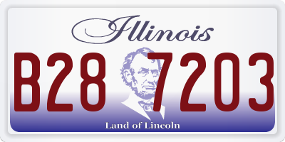IL license plate B287203