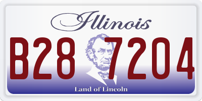 IL license plate B287204