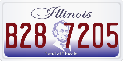 IL license plate B287205