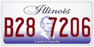 IL license plate B287206