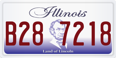 IL license plate B287218