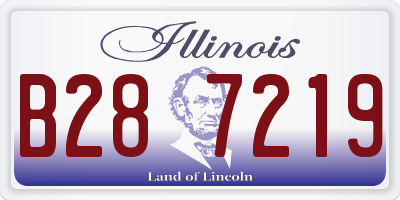 IL license plate B287219