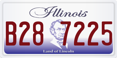 IL license plate B287225