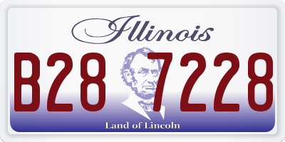 IL license plate B287228