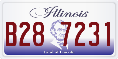 IL license plate B287231