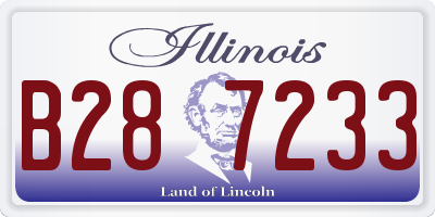 IL license plate B287233