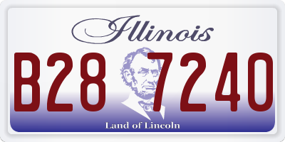 IL license plate B287240