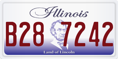 IL license plate B287242