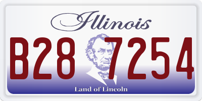 IL license plate B287254