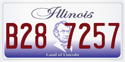 IL license plate B287257