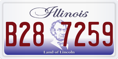 IL license plate B287259