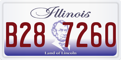IL license plate B287260