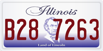 IL license plate B287263