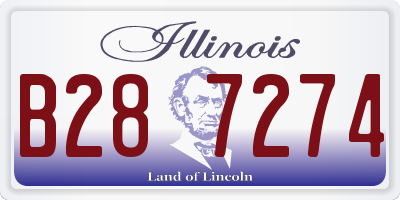 IL license plate B287274