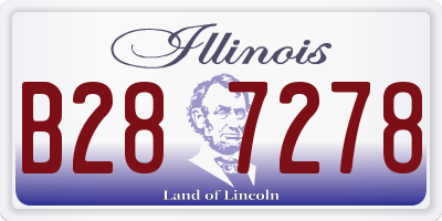 IL license plate B287278