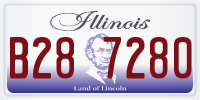 IL license plate B287280